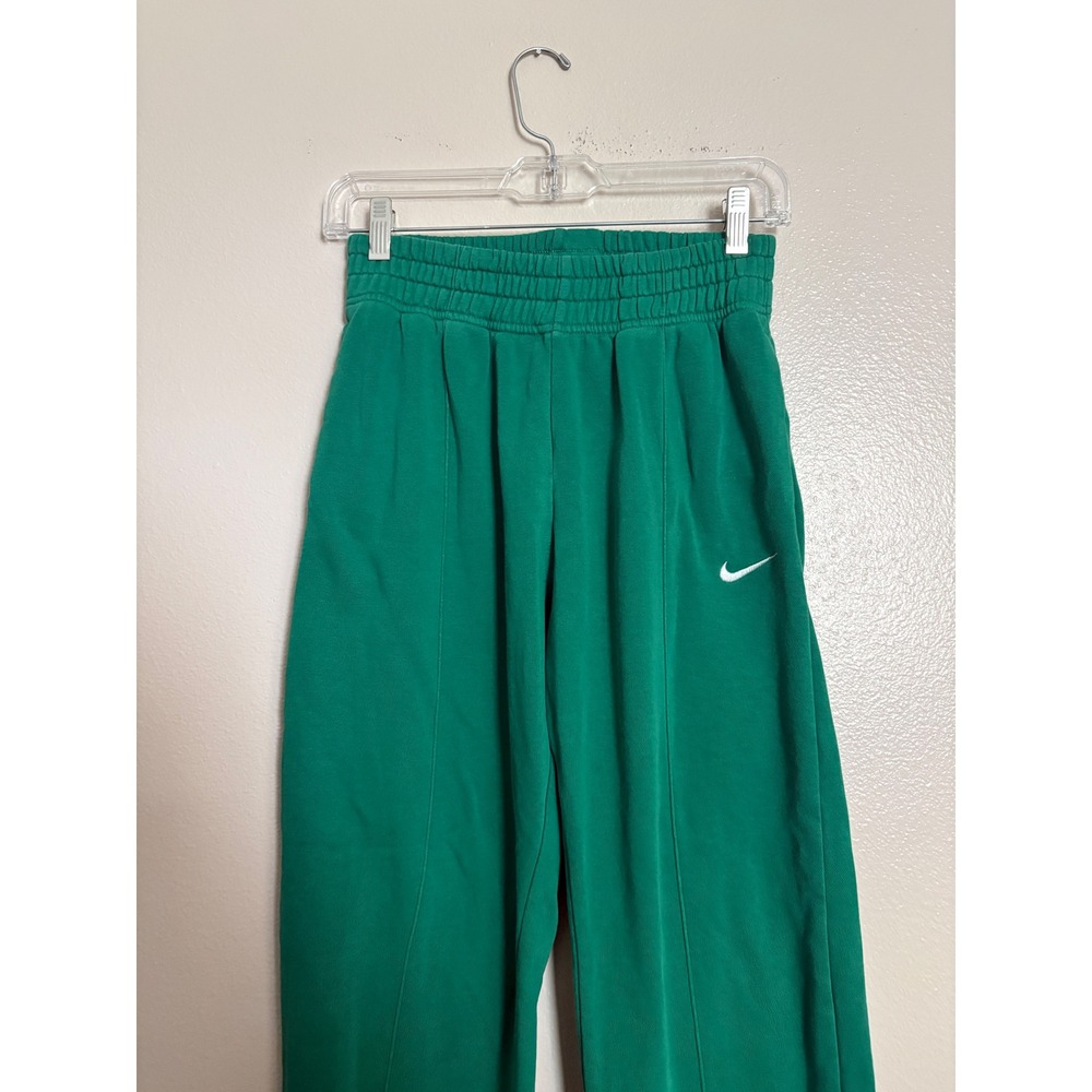 Nike Sportswear Phoenix Fleece High Waisted Jogger Sweatpants Green Womens XS